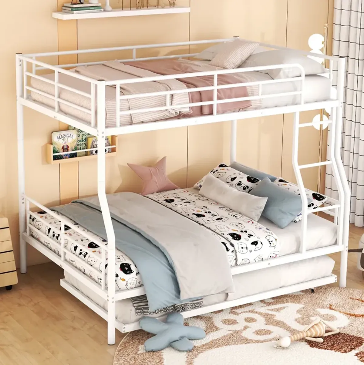 Merax Metal Bunk Bed with Trundle