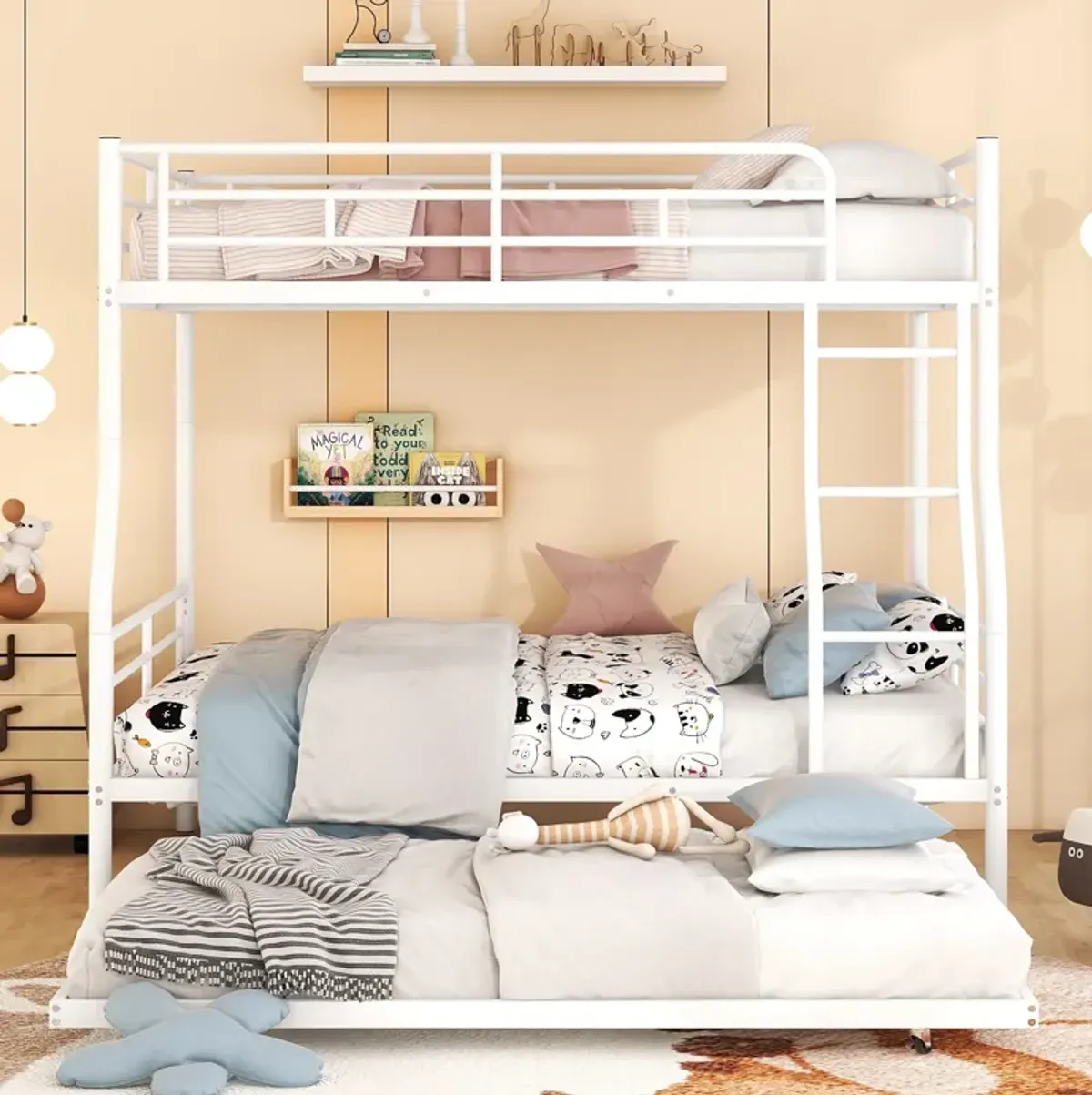 Merax Metal Bunk Bed with Trundle