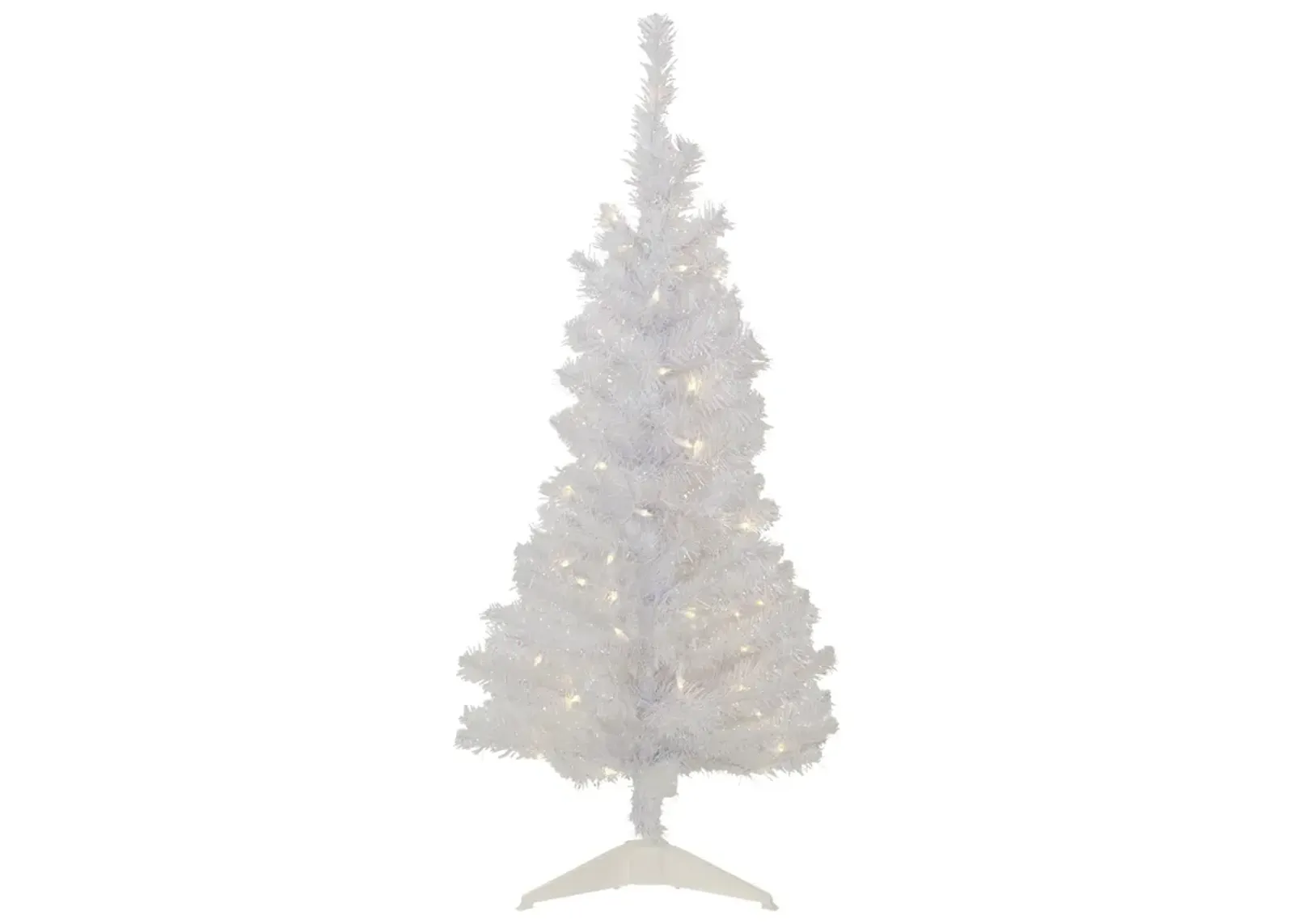 4' Pre-lit Rockport White Pine Artificial Christmas Tree  Clear Lights