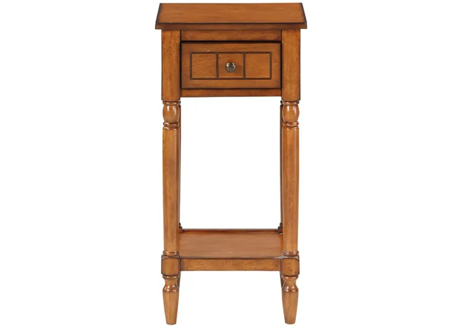 Convenience Concepts French Country Khloe 1 Drawer Accent Table with Shelf, Walnut