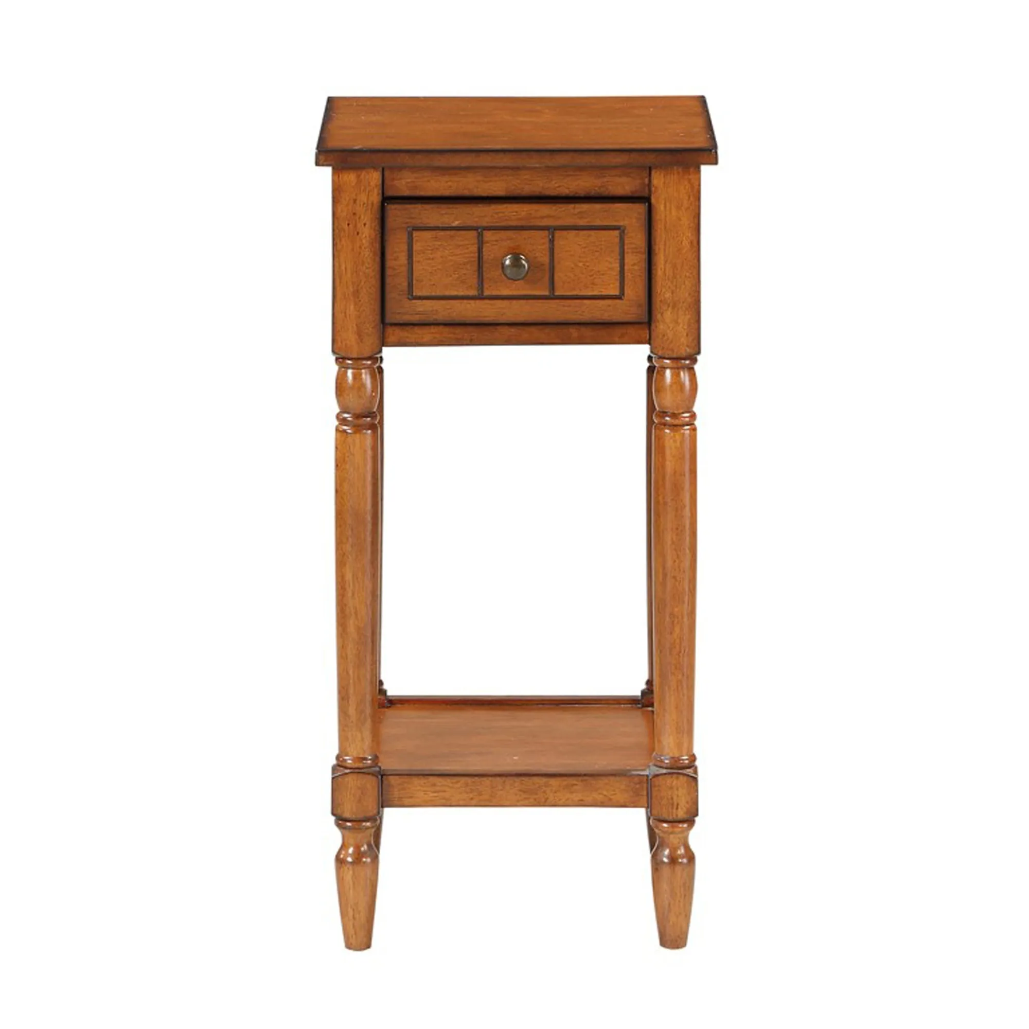 Convenience Concepts French Country Khloe 1 Drawer Accent Table with Shelf, Walnut