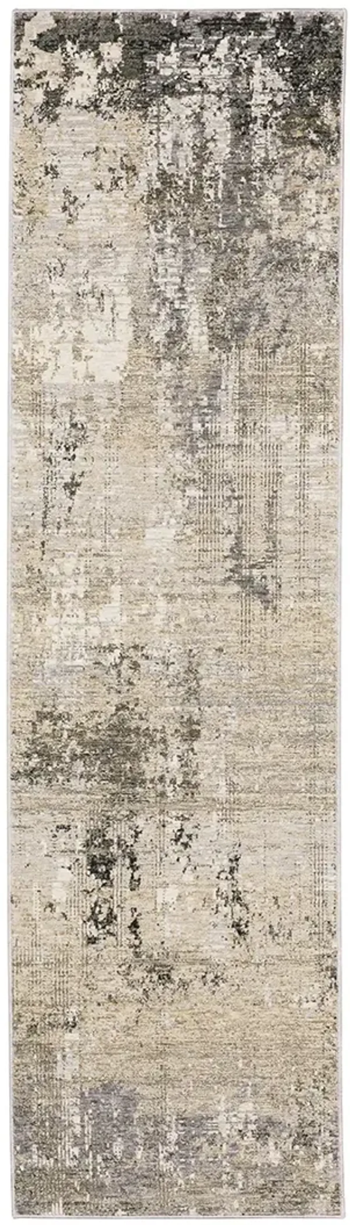 Nebulous 2'3" x 7'6" Beige Rug