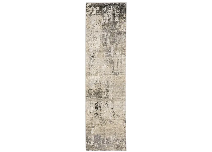 Nebulous 2'3" x 7'6" Beige Rug