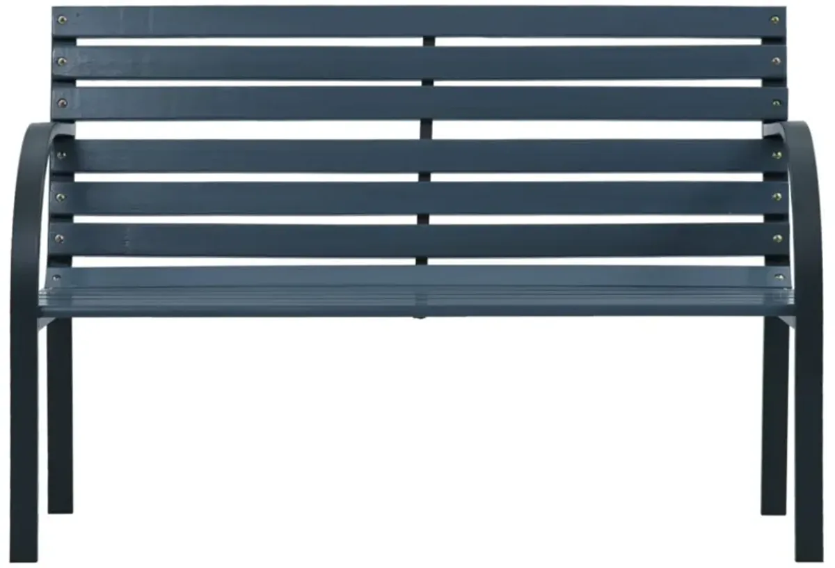 vidaXL Garden Bench 47.2" Gray Wood