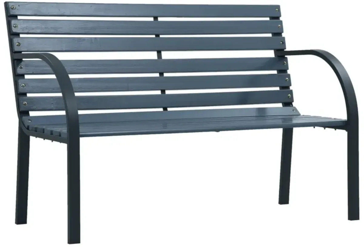 vidaXL Garden Bench 47.2" Gray Wood