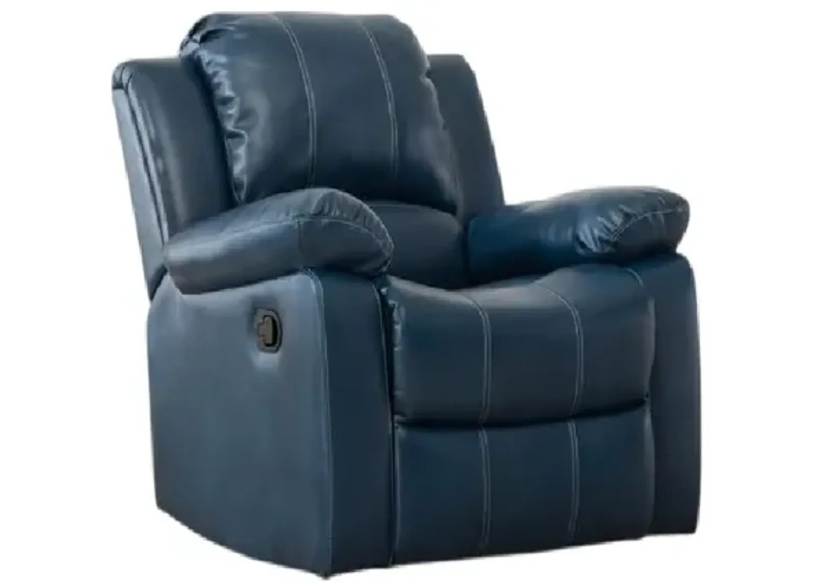 Comfort Pointe Clifton Navy Blue Leather Gel Glider Rocker Recliner