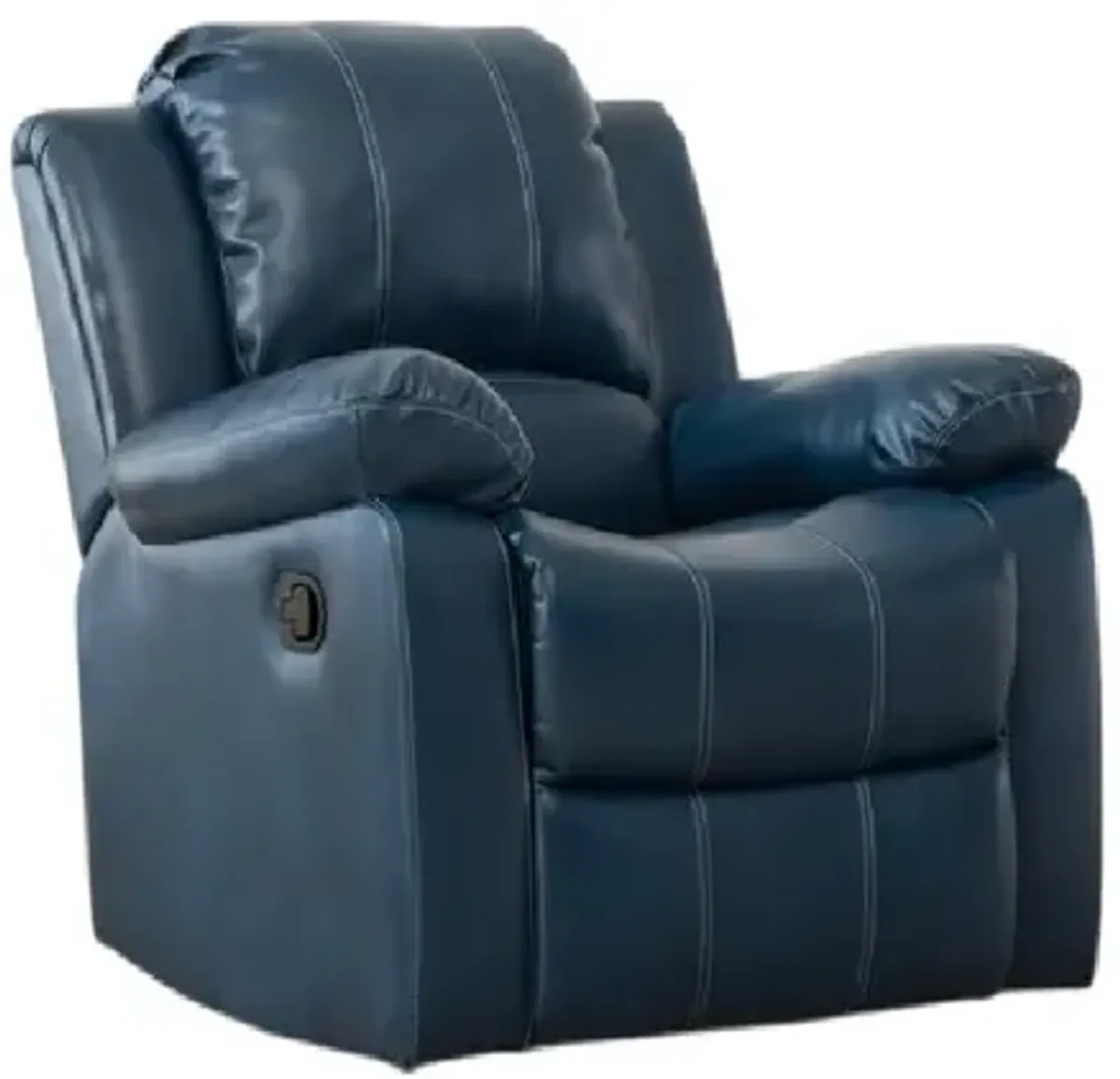 Comfort Pointe Clifton Navy Blue Leather Gel Glider Rocker Recliner