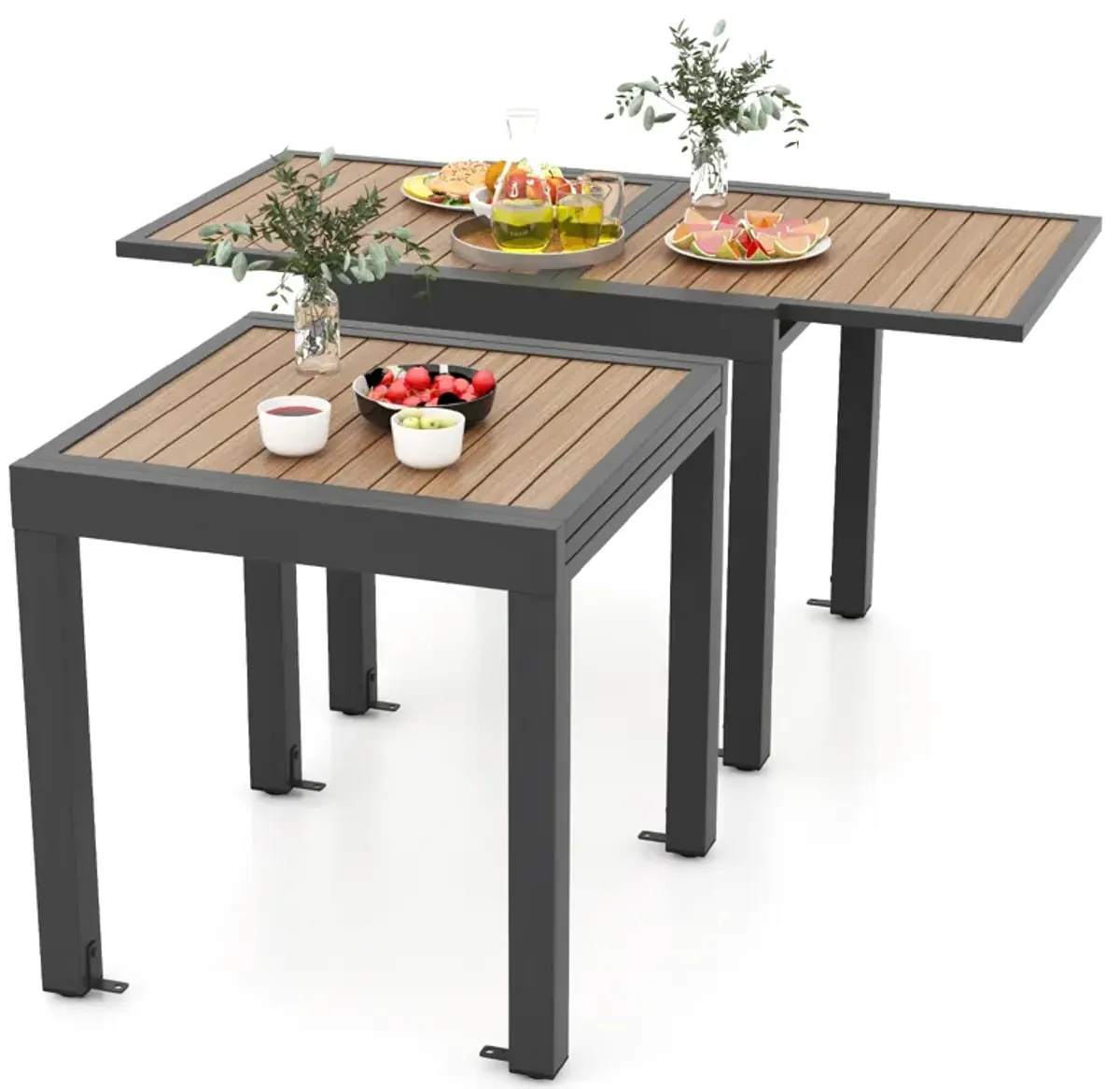 Extendable Patio Dining Table – Outdoor Table with Adjustable Length for Dining and Entertaining