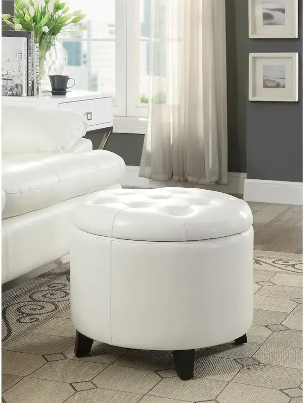 Convience Concept, Inc. Designs4Comfort Round Storage Ottoman