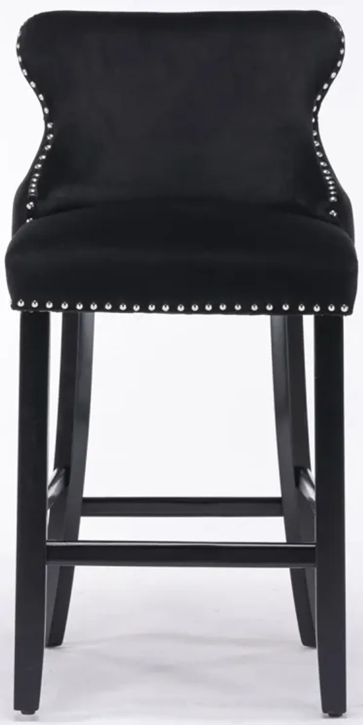 Modern Velvet Wingback Bar Stools, Set of 2