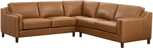 Bella Top Grain Leather Symmetrical Sectional