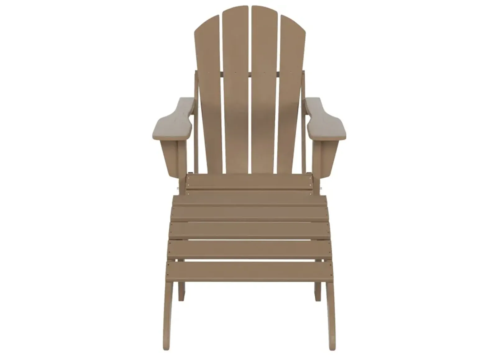 WestinTrends Folding Adirondack Chair With Footrest Ottoman Set