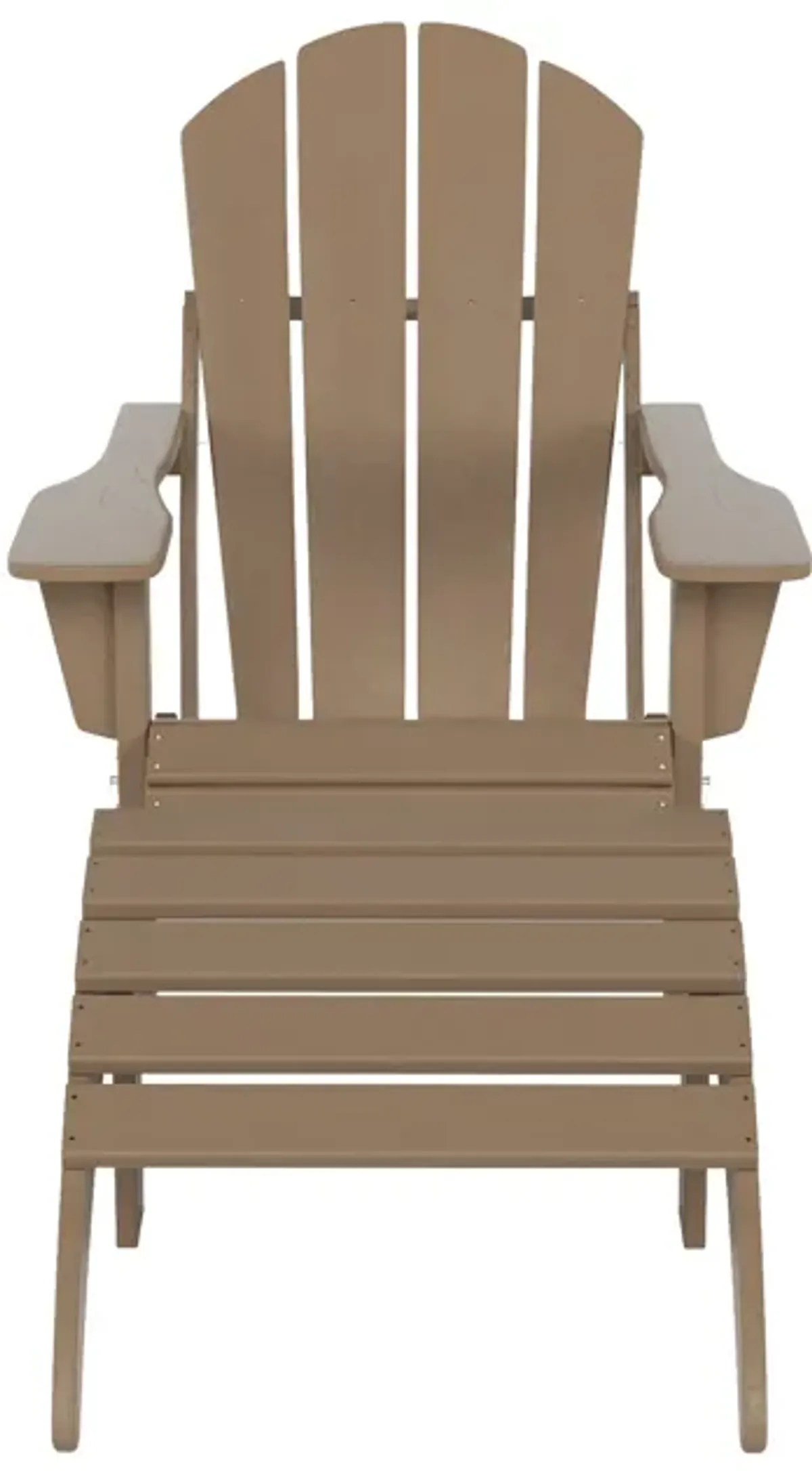 WestinTrends Folding Adirondack Chair With Footrest Ottoman Set