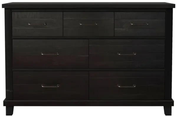 Merax Rustic Farmhouse Style Solid Pine Wood Seven-Drawer Dresser