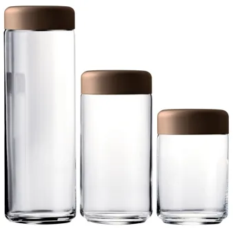 Atmosfera 3 Piece Food Container in Materic Bronze