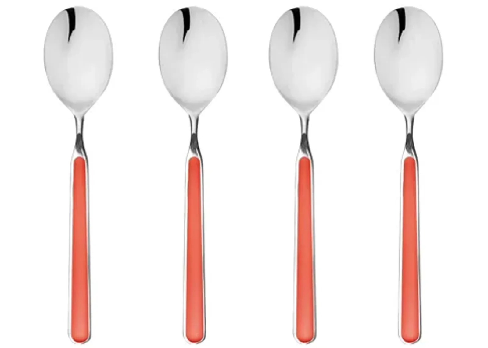 Fantasia 4-Piece Coffee Spoon Set in New Coral