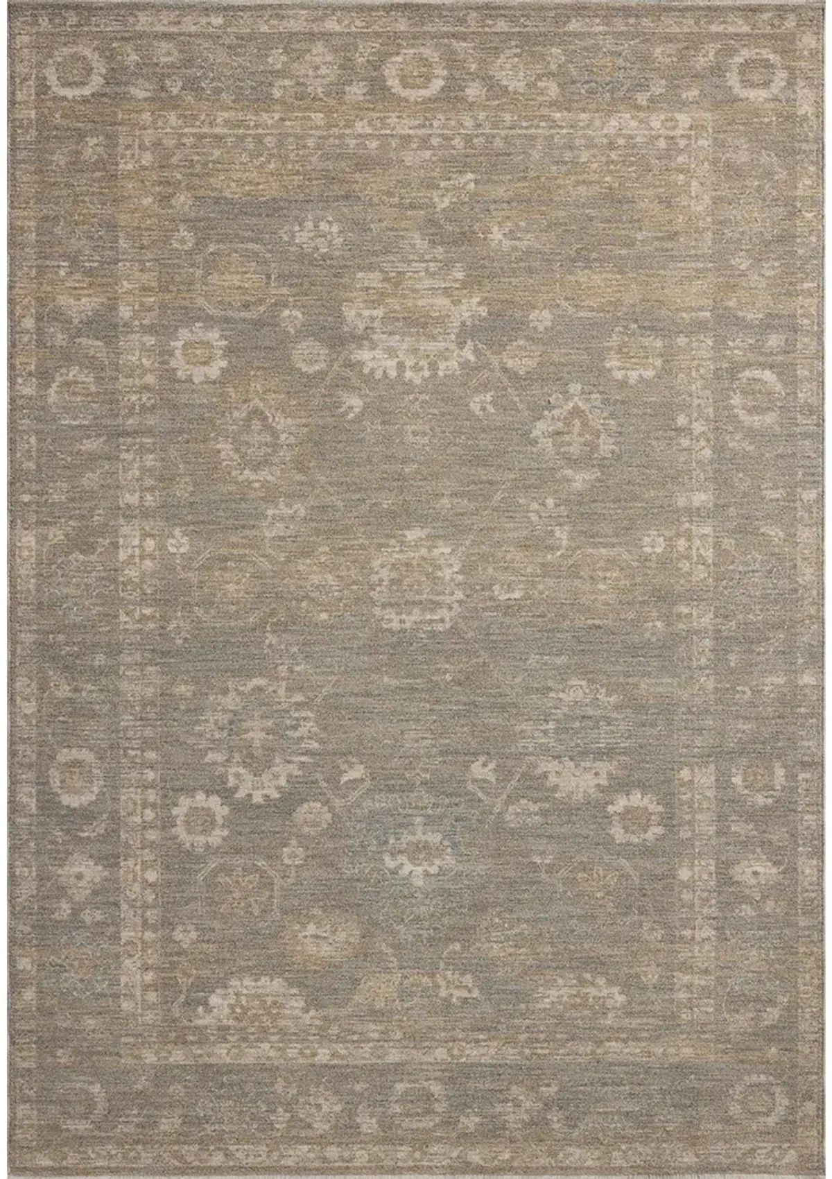 Louisa Lagoon/Ivory 5'3"x5'3" Round Rug