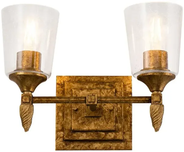 Lucas McKearn Vetiver 2 Light Vanity Light In Gold