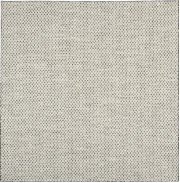Courtyard COU01 Ivory/Silver 5' x Square Rug