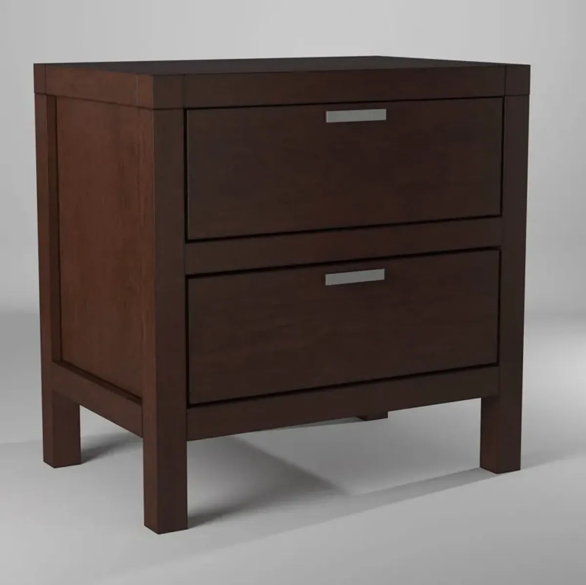 Subtle Finish SelectWood Nightstand, Brown-Benzara