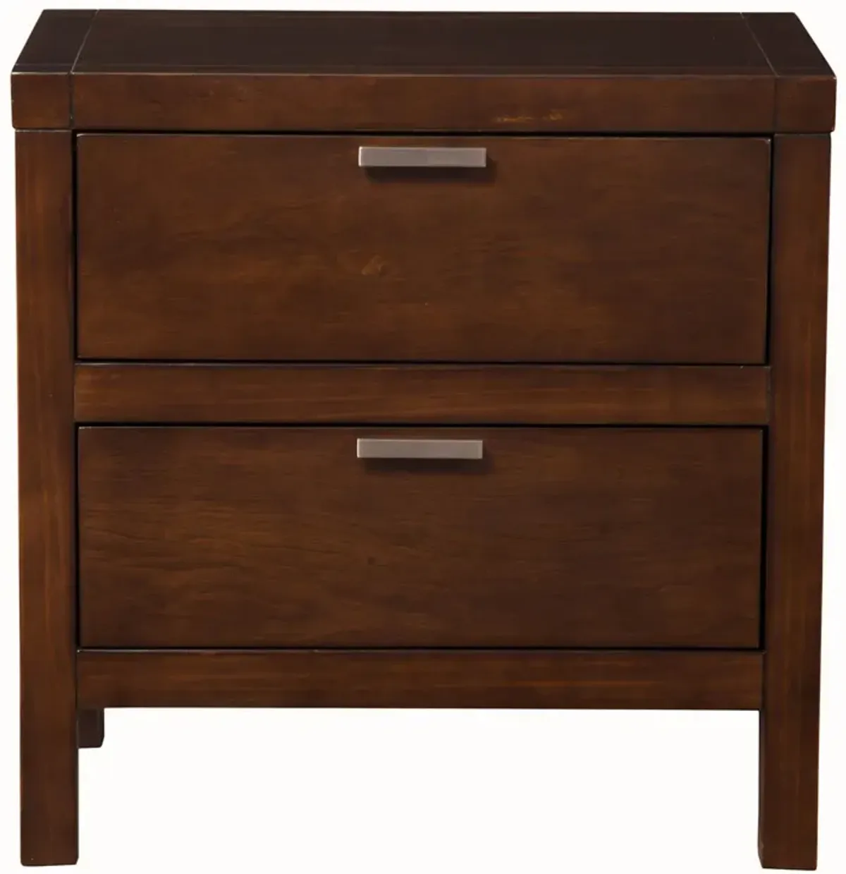 Subtle Finish SelectWood Nightstand, Brown-Benzara