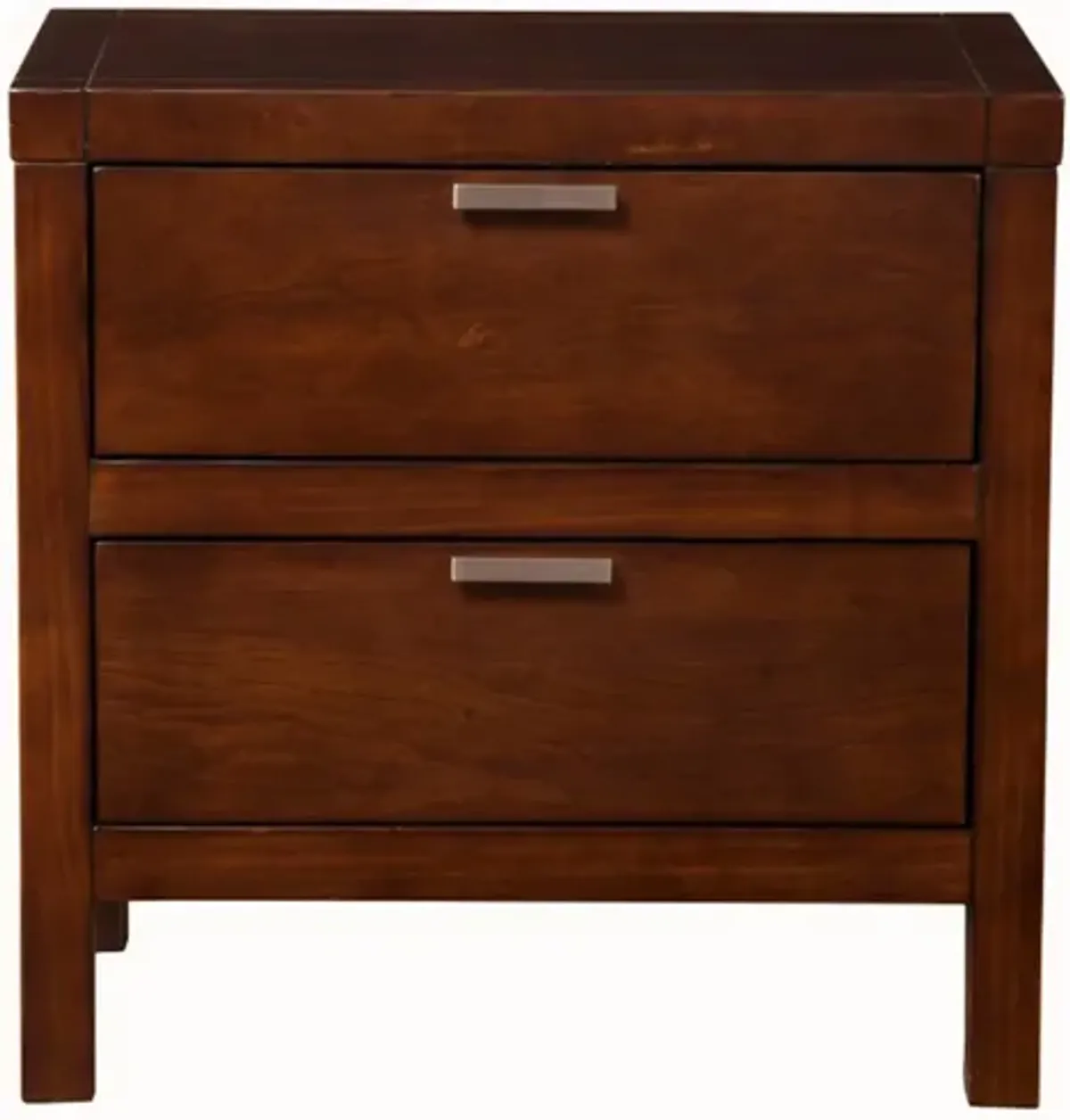 Subtle Finish SelectWood Nightstand, Brown-Benzara