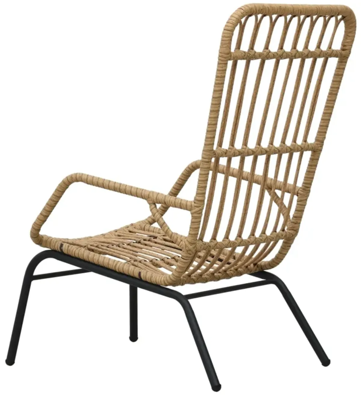 vidaXL Garden Chair Poly Rattan Light Brown