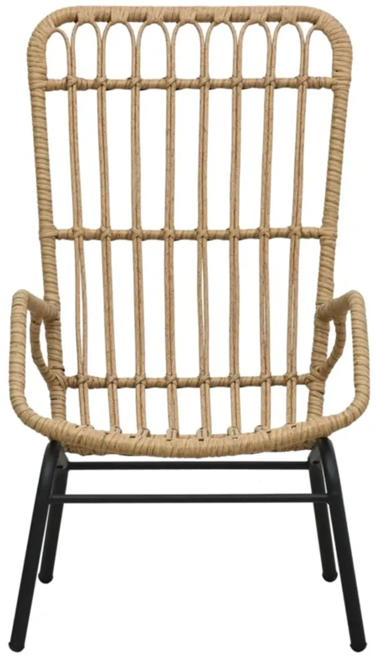 vidaXL Garden Chair Poly Rattan Light Brown