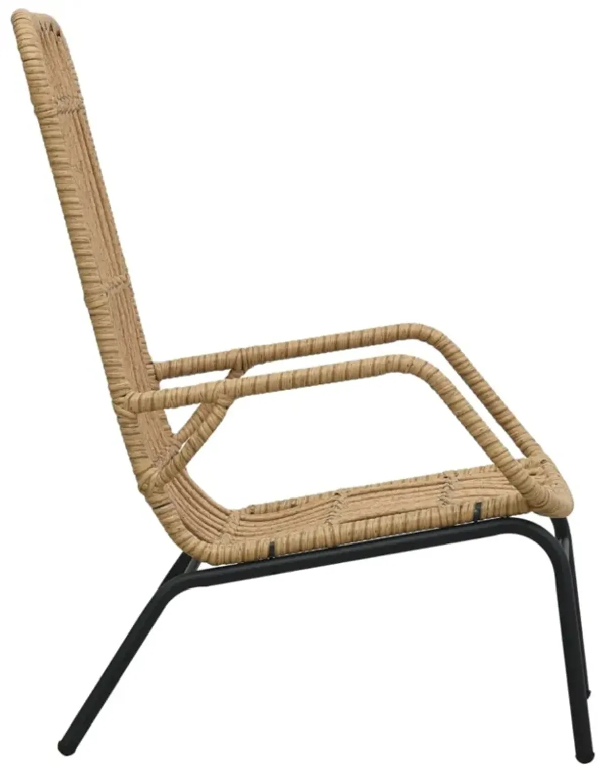 vidaXL Garden Chair Poly Rattan Light Brown