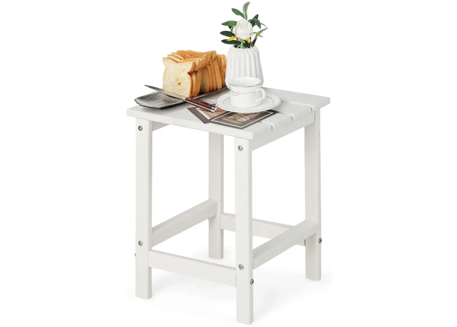 14 Inch Square Weather-Resistant Adirondack Side Table