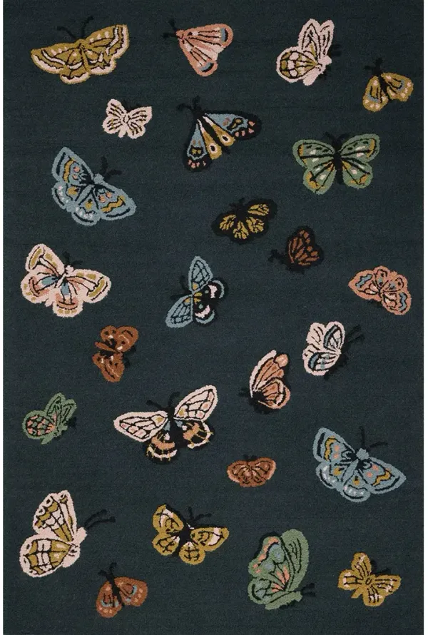 Highgrove HIG01 Teal 7'9" x 9'9" Rug by Rifle Paper Co. x Loloi