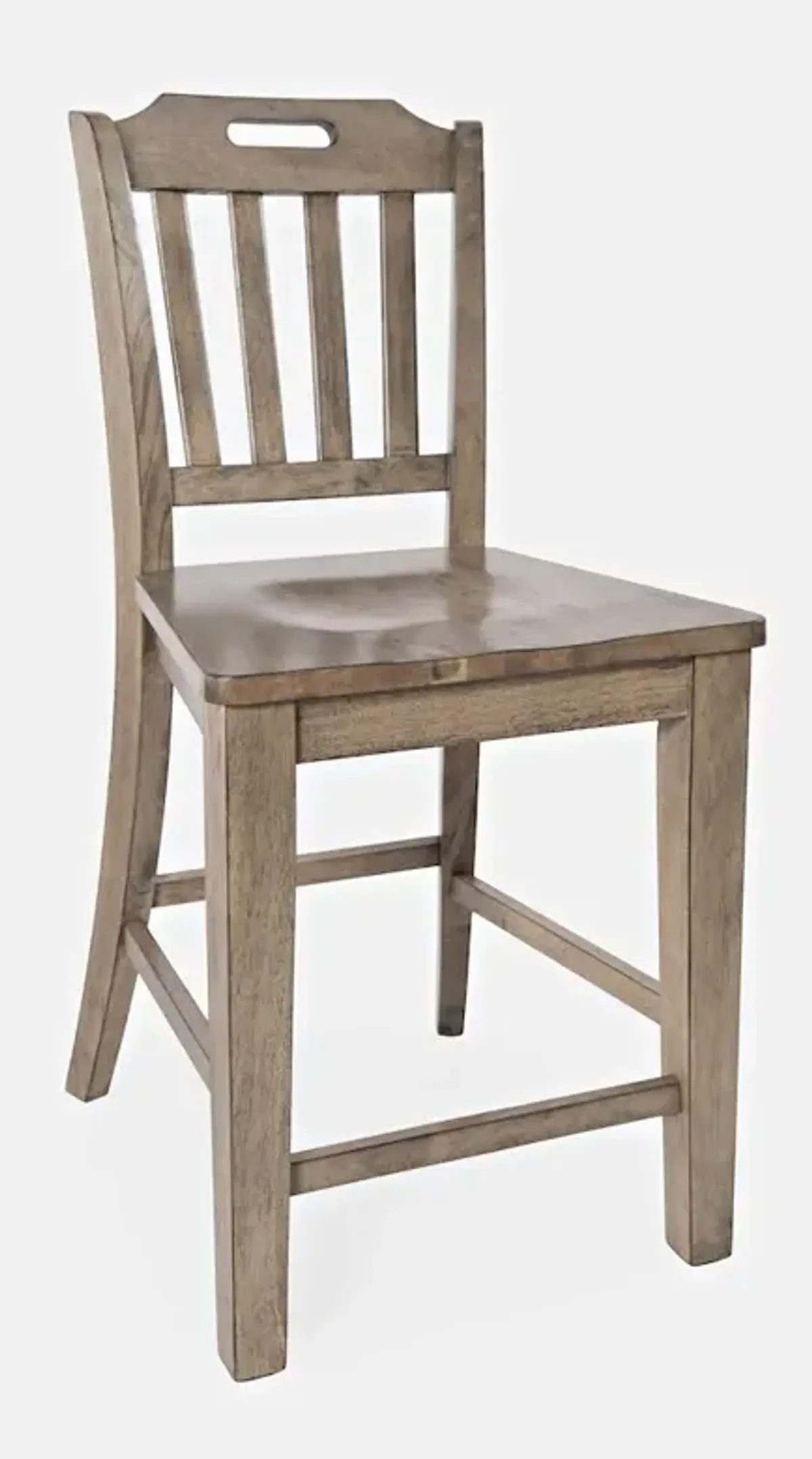 Jofran Solid Wood Slatback Handle Counter Height Barstool (Set of 2)