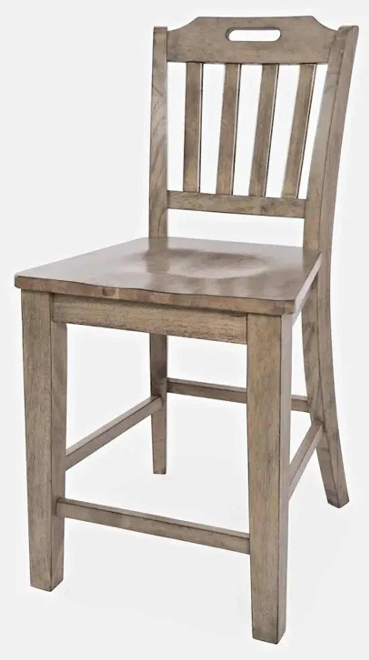 Jofran Solid Wood Slatback Handle Counter Height Barstool (Set of 2)