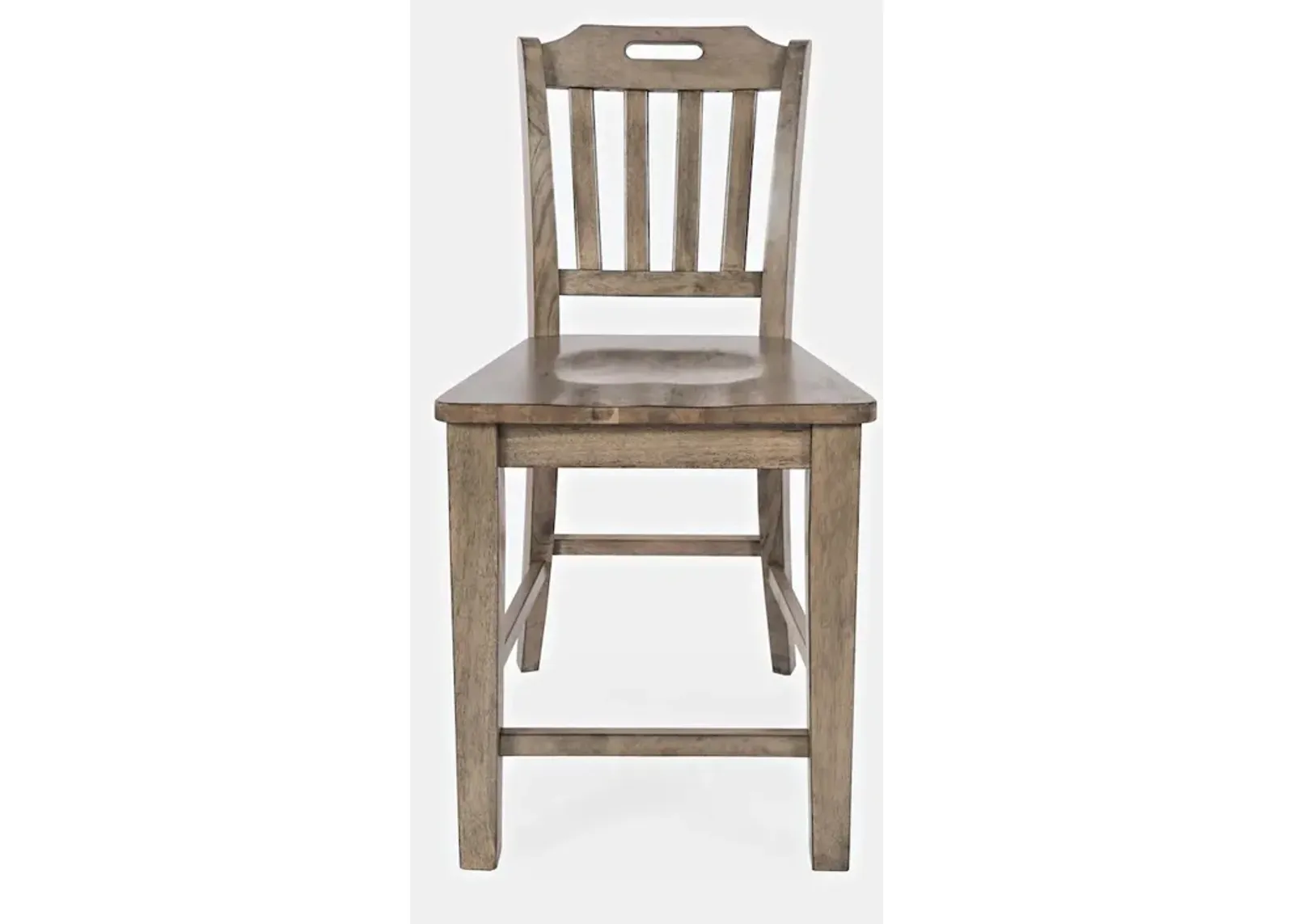 Jofran Solid Wood Slatback Handle Counter Height Barstool (Set of 2)