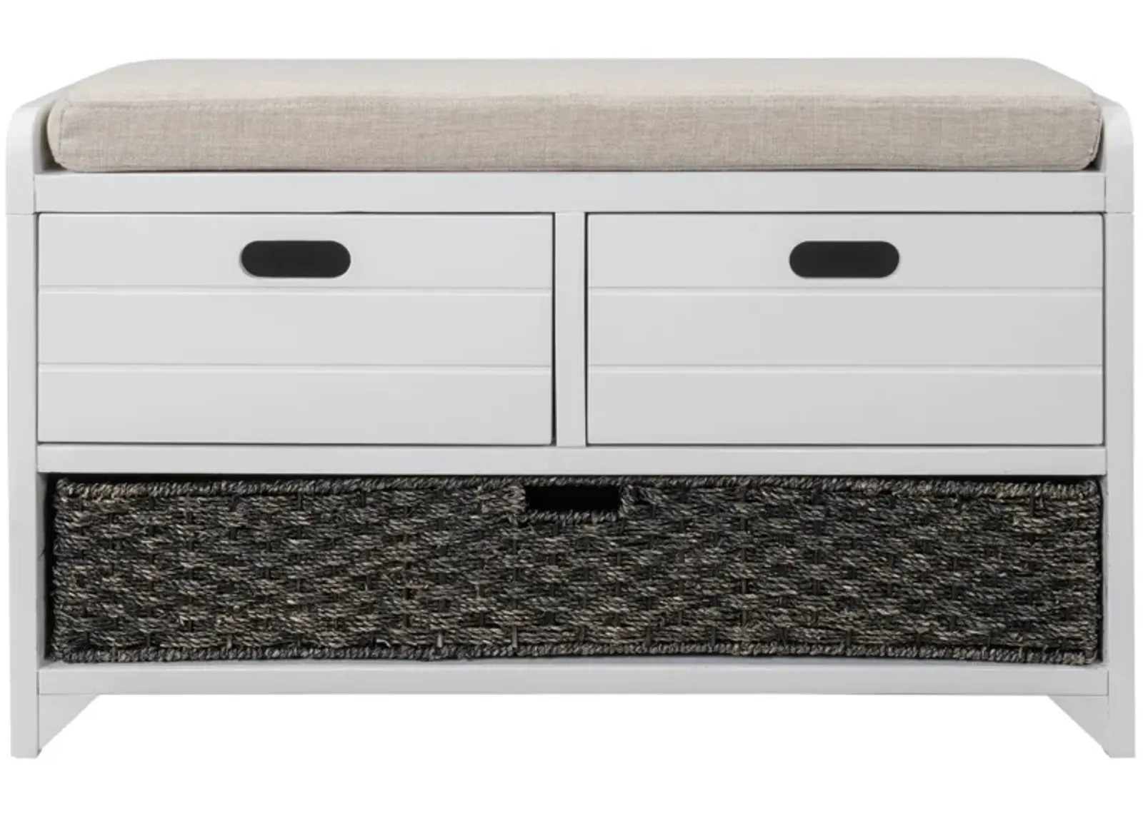 Merax Storage Bench with Removable Basket and 2 Drawers