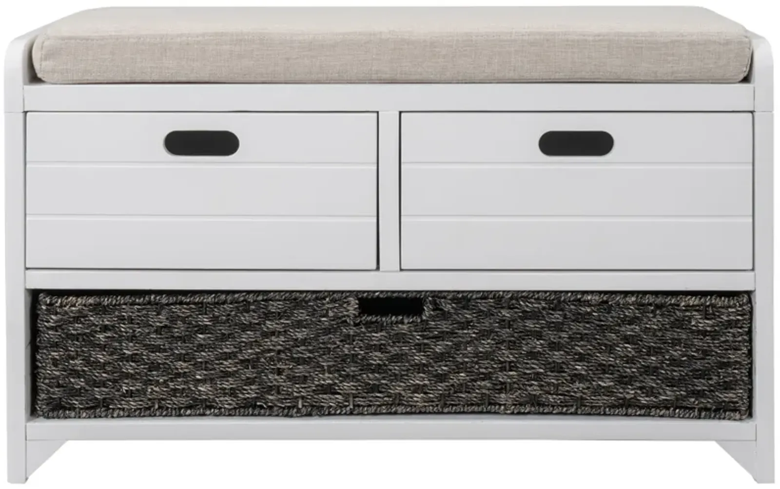 Merax Storage Bench with Removable Basket and 2 Drawers