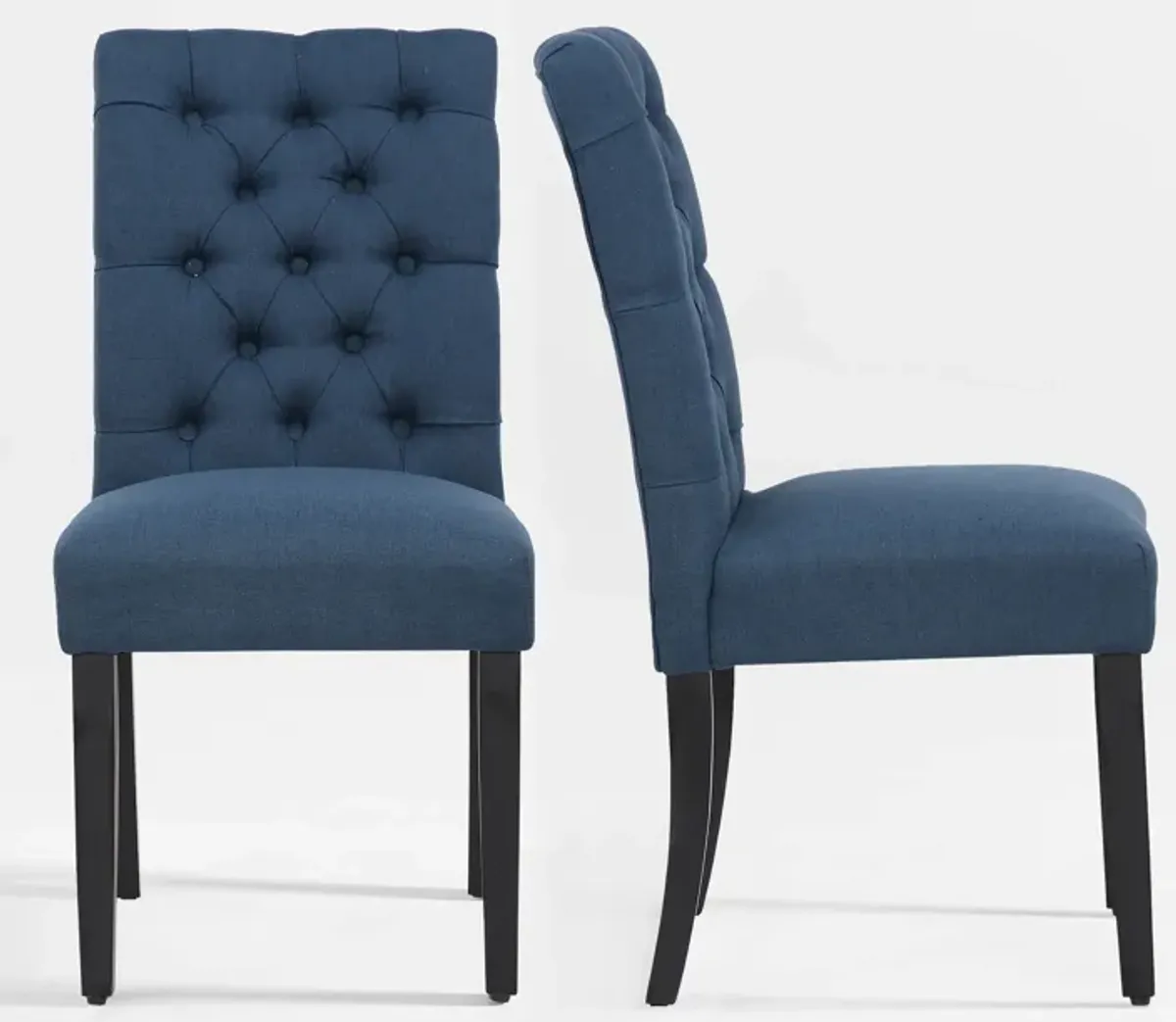 WestinTrends Upholstered Button Tufted Dining Chair (Set of 2)