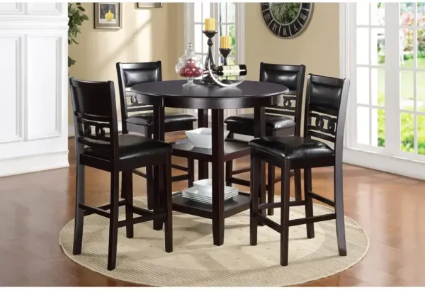 New Classic Furniture Furniture Gia 5-Piece Transitional Wood Dining Set in Ebony