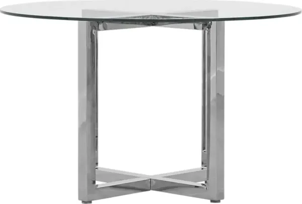 Amalfi 48 inch Round Glass Top Dining Table