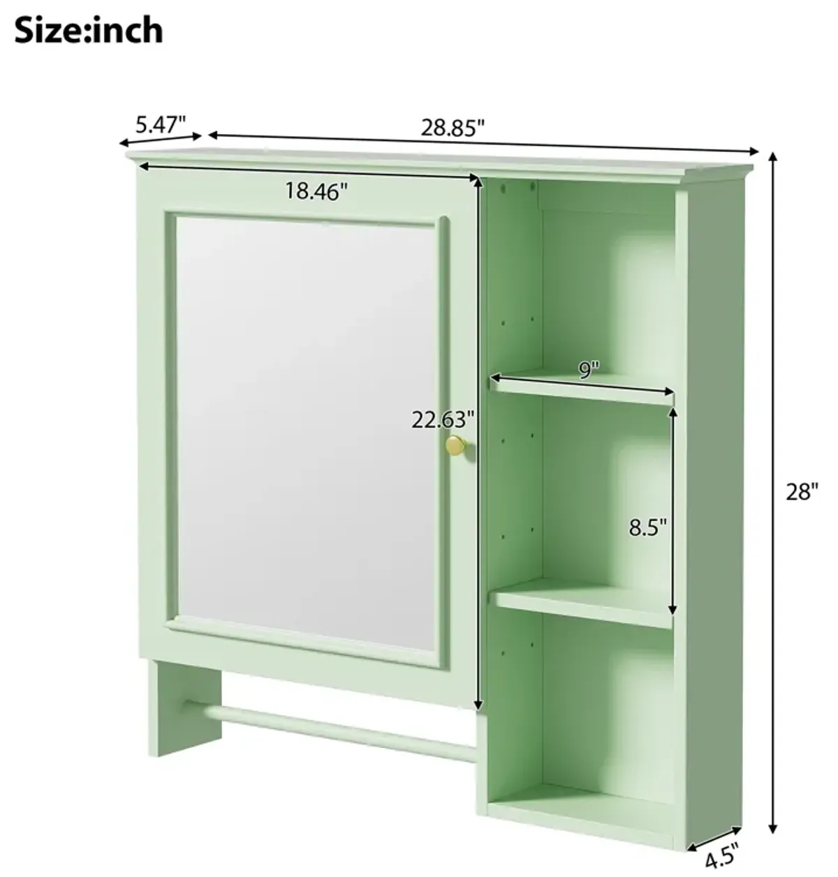 Merax Wall Mounted Bathroom Storage Cabinet