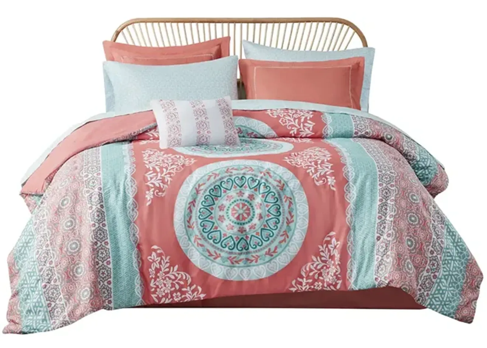 Gracie Mills Yvonne 8-Piece Boho Medallion Comforter Set with Sheets