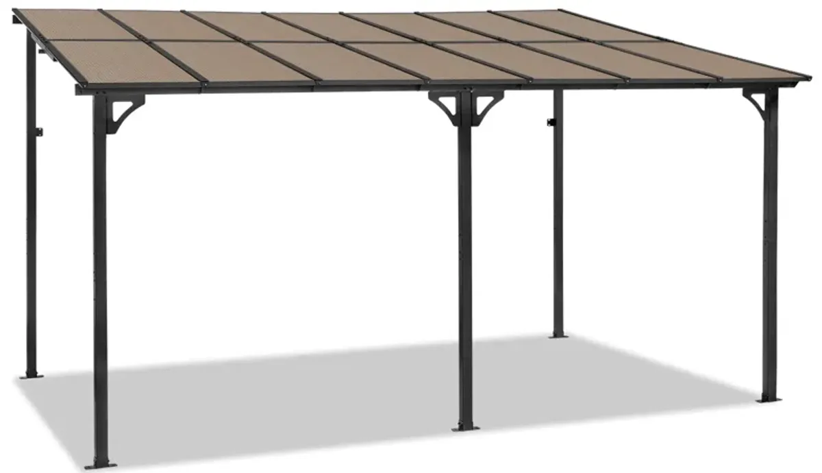 Space-saving Outdoor Wall Pergola for Patio and Garden Relaxation