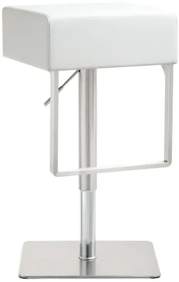 Belen Kox Modern White Steel Barstool, Belen Kox