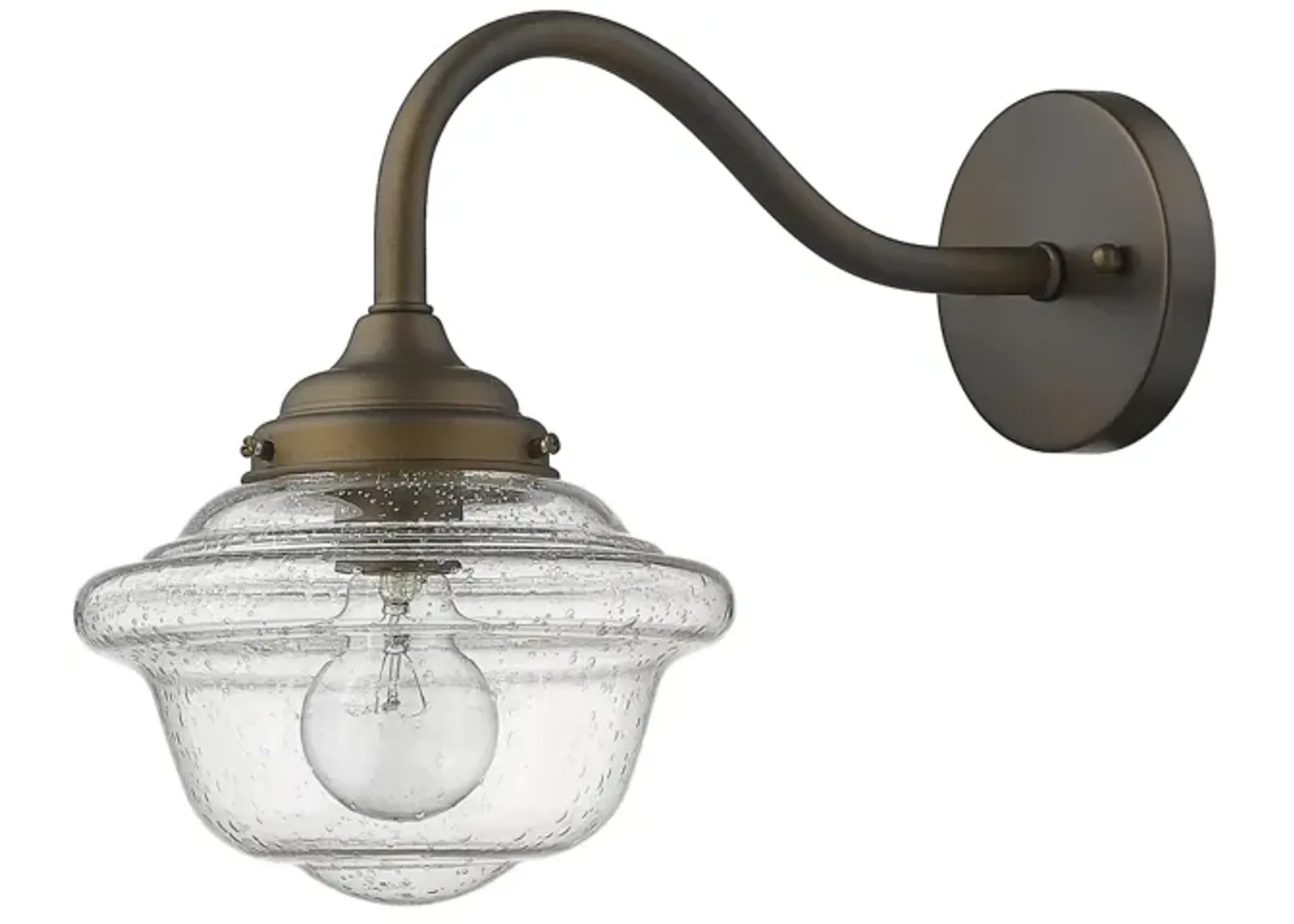 Homezia Burnished Bronze Vintage Schoolhouse Outdoor Wall Light