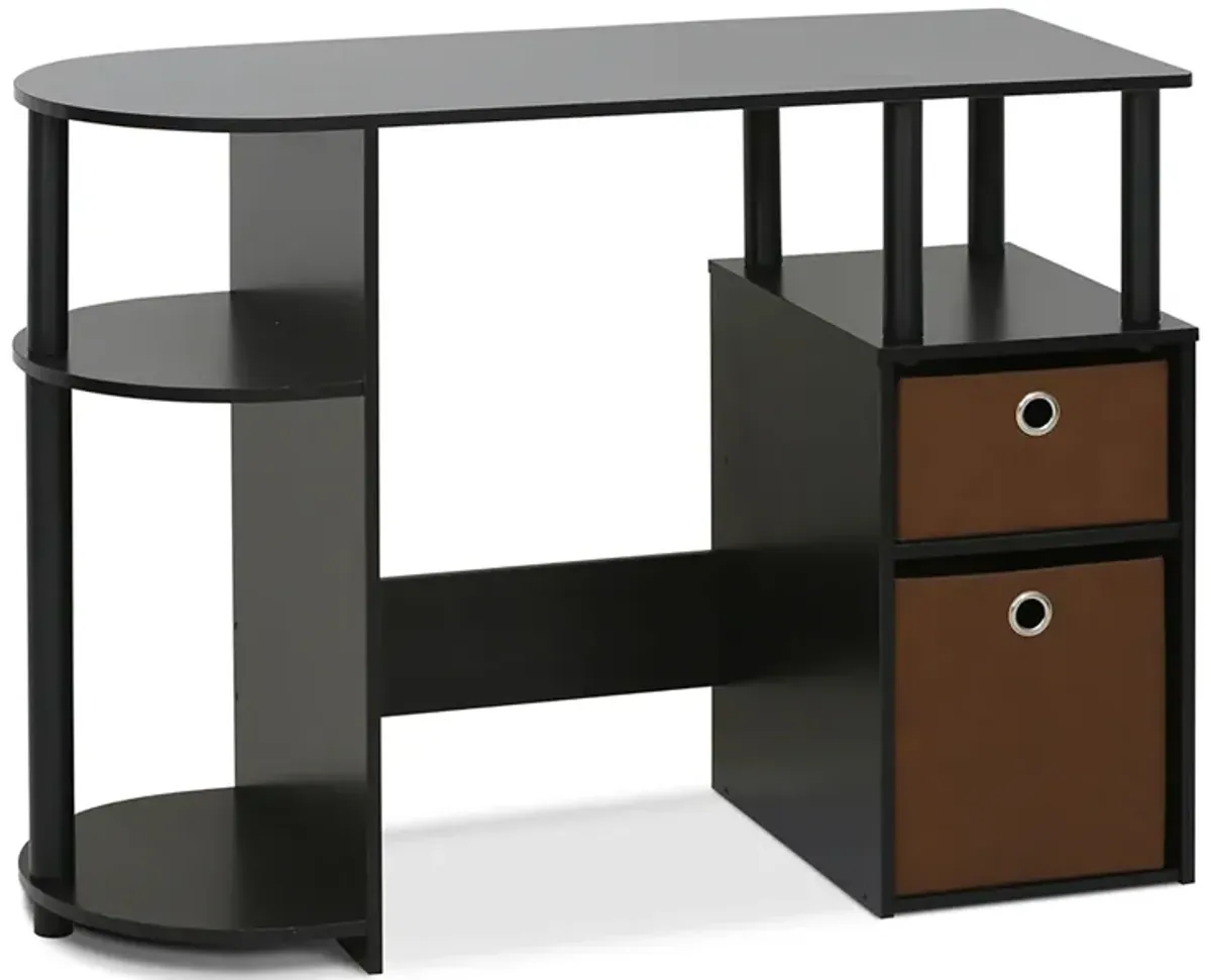 Furinno 15111 JAYA Simplistic Computer Study Desk with Bin Drawers