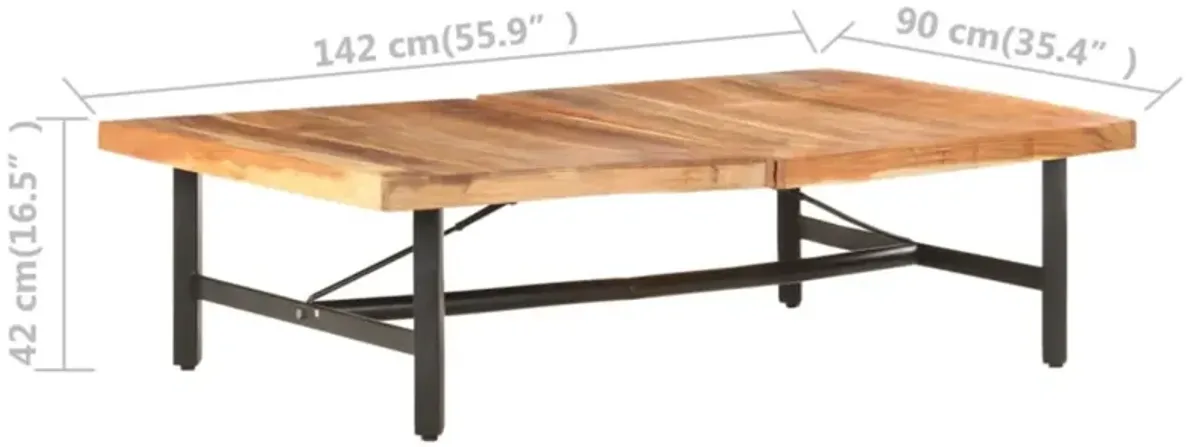 ELEMENT HARBOR Coffee Table 55.9"x35.4"x16.5" Solid Acacia Wood