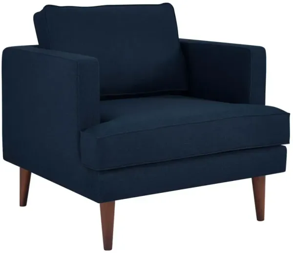 Modway Agile Upholstered Fabric Contemporary Modern Lounge Accent Arm Chair In Blue