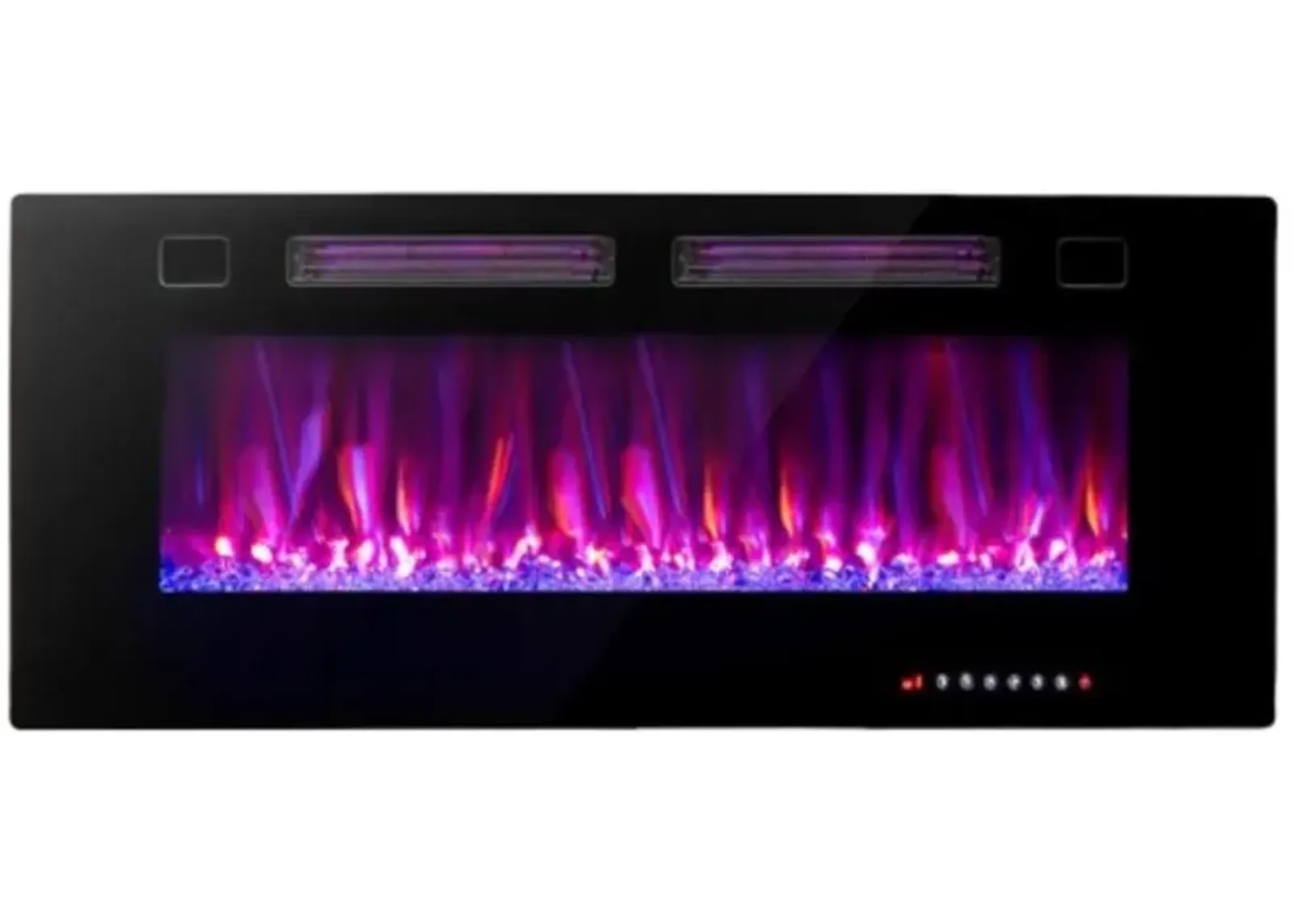 Hivvago 60-Inch Electric Fireplace with Decorative Crystals – Ultra-Thin Design"