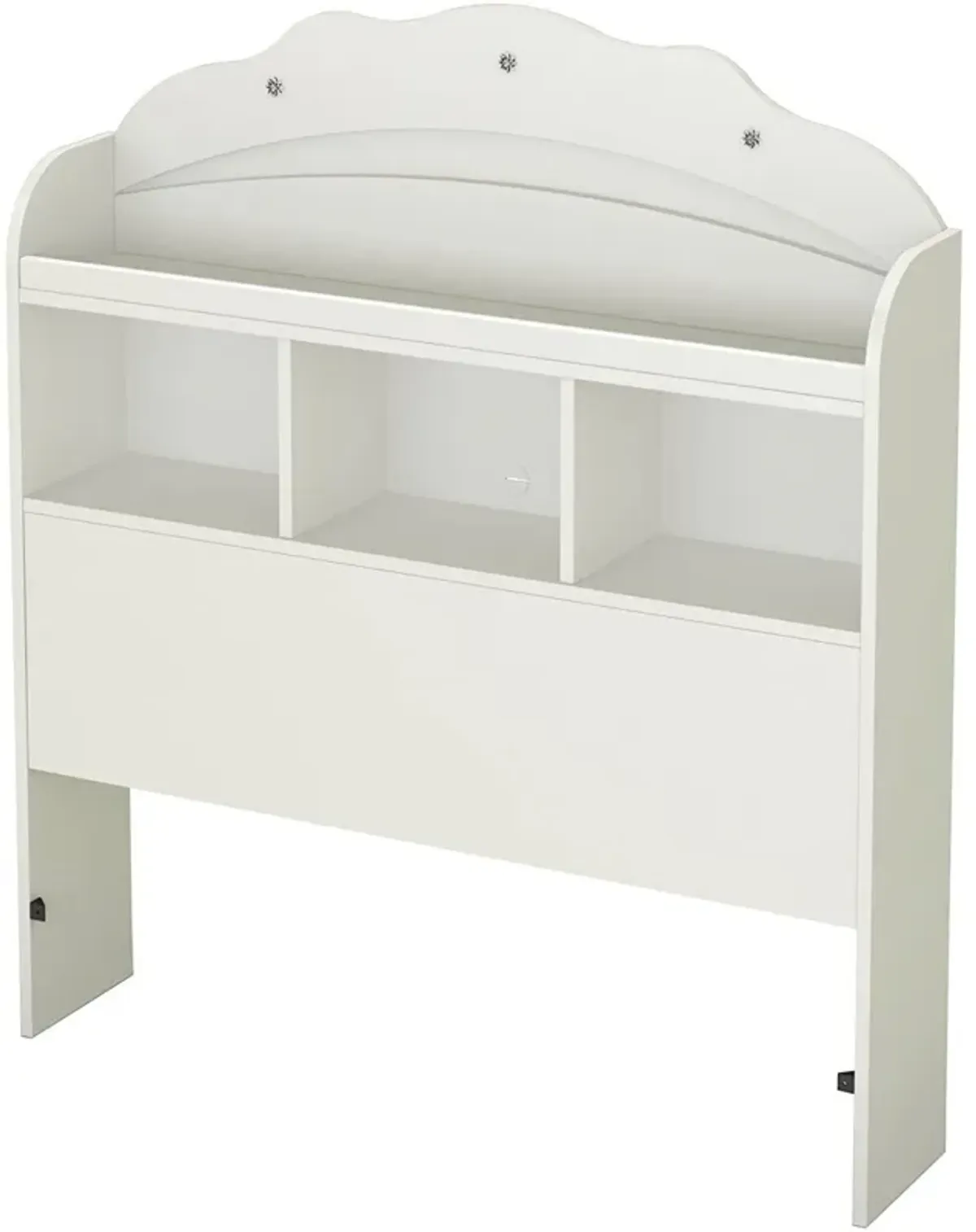 Hivvago Twin size Bookcase Headboard in White Wood Finish