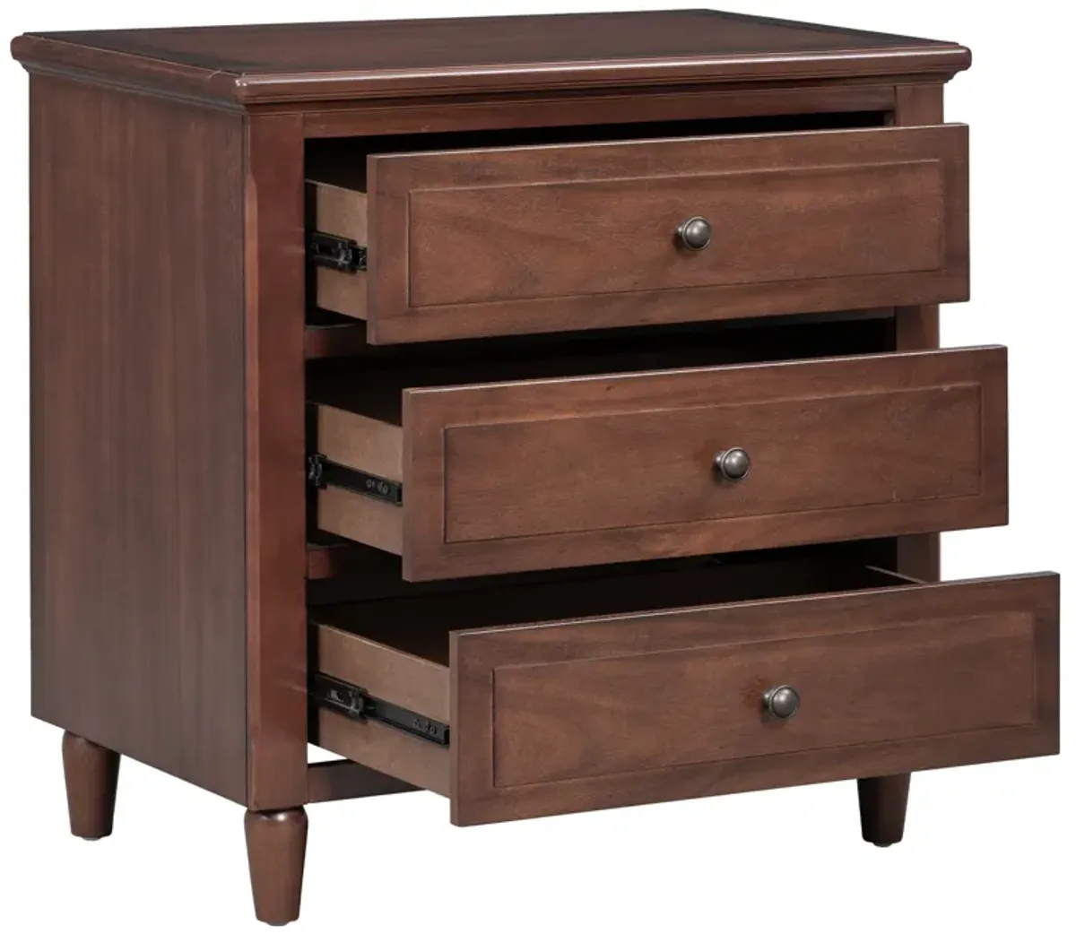 Merax Classic 3-Drawer Nightstand Storage Wood Cabinet